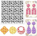 CHGCRAFT Daisy Polymer Clay Texture Sheets Butterfly Silicone Texture Stamp by chgcraft