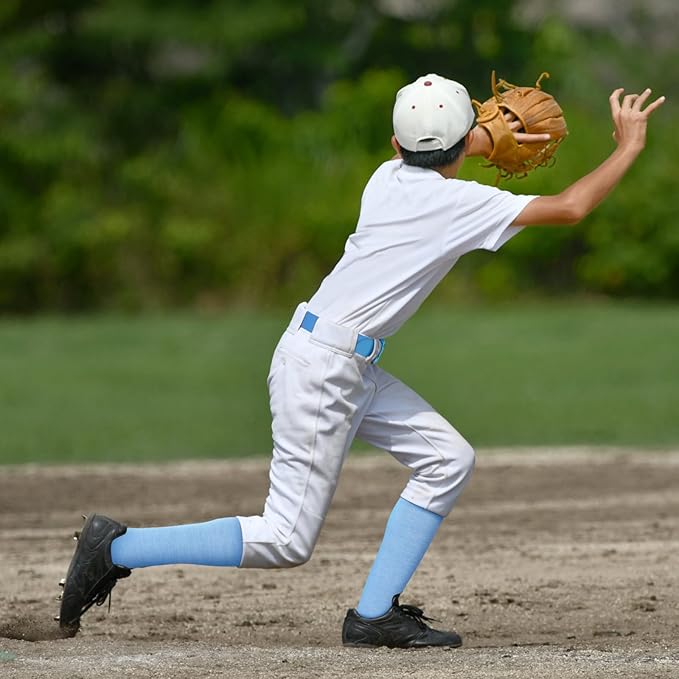 Haysandy Baseball or Softball Sock and Belt Combo Set 3 Football Baseball Socks with Softball Belt for Youth Boys Kids