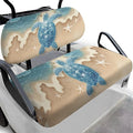 Bulopur Beach Sea Turtle Golf Cart Seat Towel Covers Ezgo Club Car Golf Cart Seat Covers Suitable for All Weather, Easy to Install and Washable