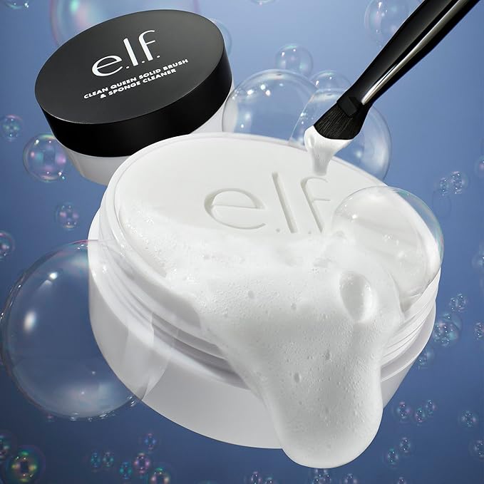 e.l.f. Clean Queen Solid Brush & Sponge Cleaner, Cleanses Face & Eye Makeup - Image 3