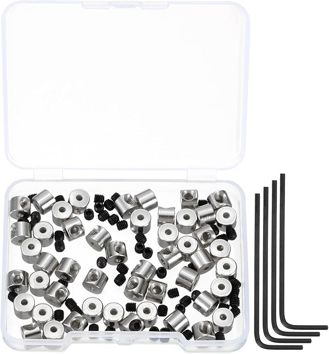 MECCANIXITY 50 Pcs Metal Locking Pin Backs, Locking Pin Keepers Clasp 5mm by MECCANIXITY