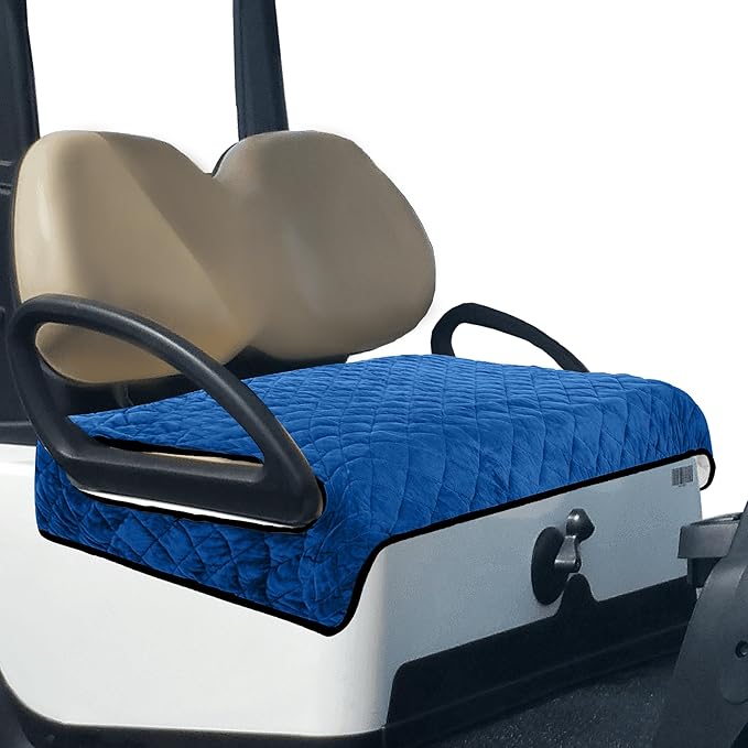 Golf Cart Seat Covers,Golf Cart Seat Towel Blanket,Soft Plush Golf Cart Seat Cover Fits for EZGO, Club Car, Yamaha and More,Golf Cart Accessories,Golf Gifts for Men（Blue）