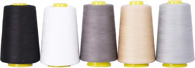Mandala Crafts 5 Pack of Serger Threads Cones Spools by MandalaCrafts