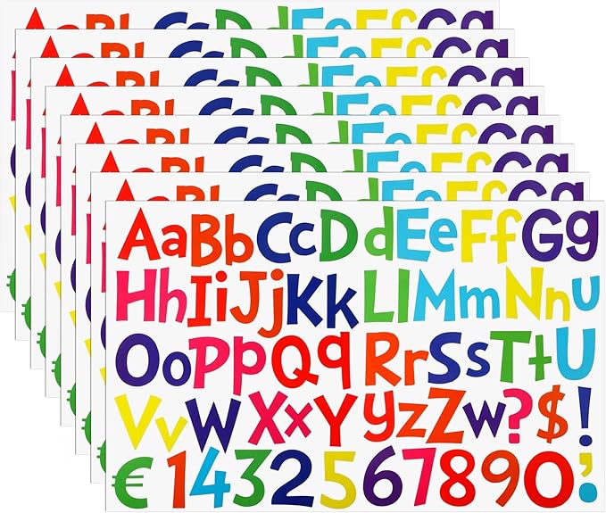 TaoBary 544 Pcs 2 Inch 16 Sheets Large Letter Stickers, Upper and Lower Case by TaoBary