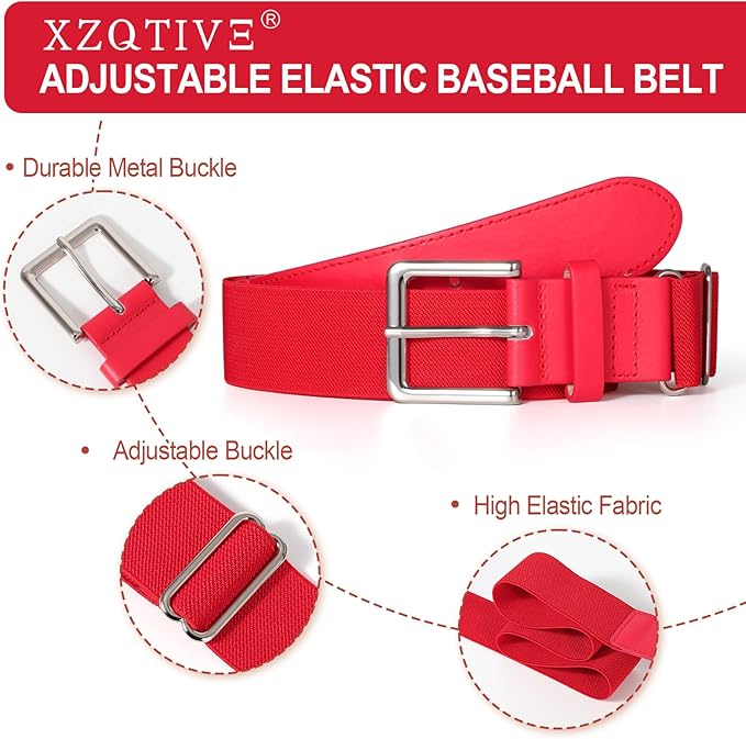 XZQTIVE Baseball Softball Socks and Baseball Softball Belt Combo Set Knee-High Soccer Socks for Kids Youth Adult