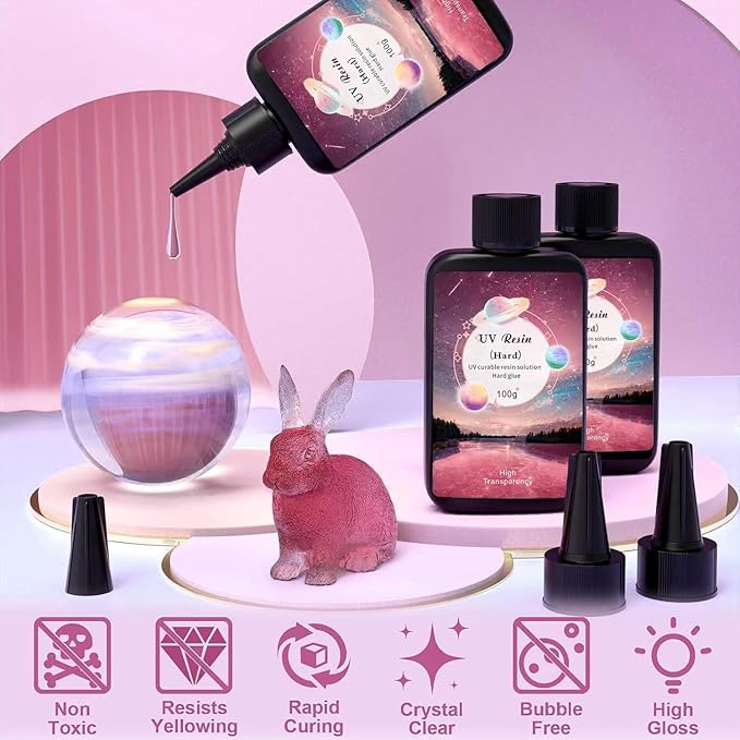 YV-cozx UV Resin Jewelry Making Kit, Crystal Clear Resin - Image 8