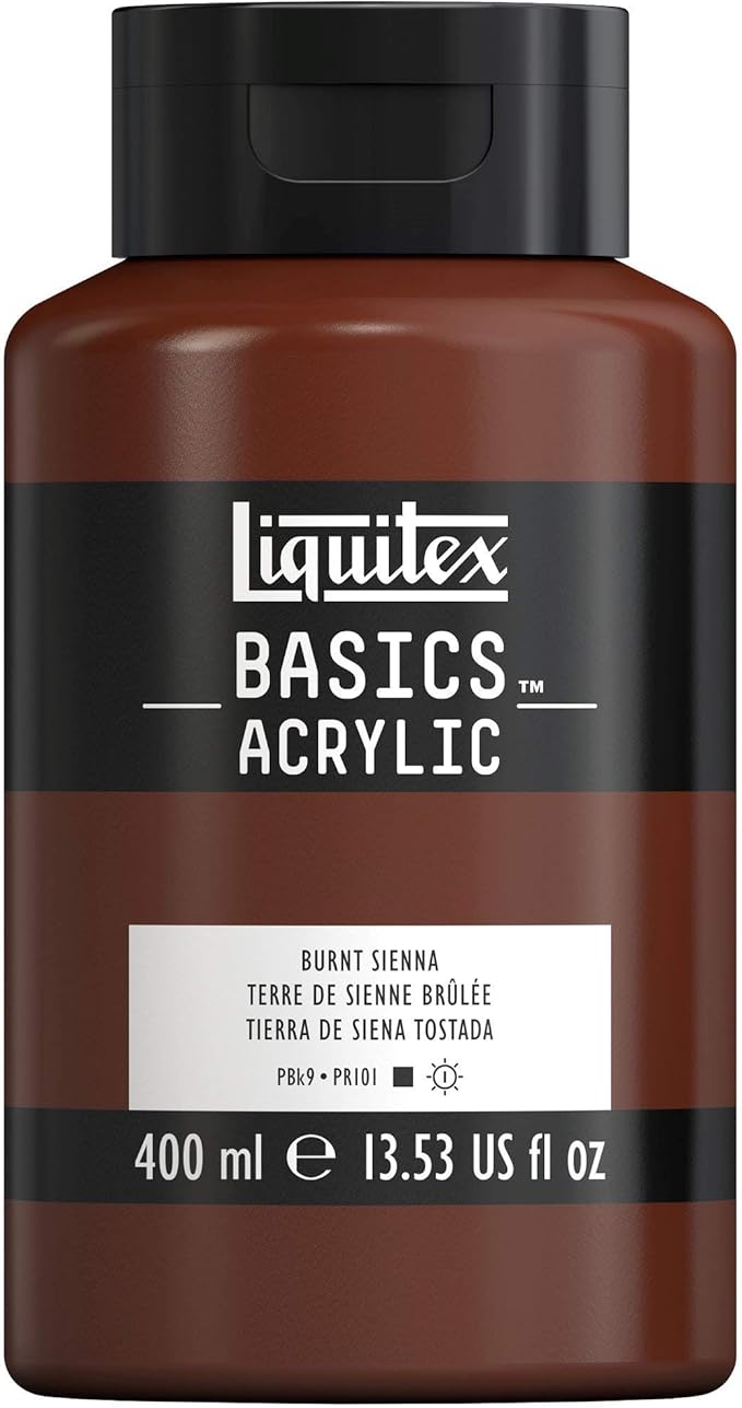Liquitex BASICS Acrylic Paint, 400ml Bottle, Burnt Sienna by Liquitex
