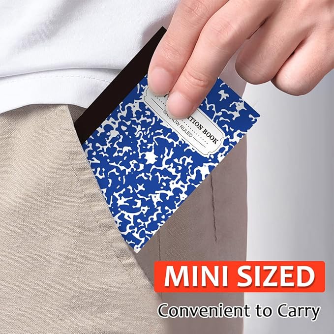 Composition Notebook, Mini Sized 30 Pack 5 Colors Narrow Ruled Mini Composition - Image 3