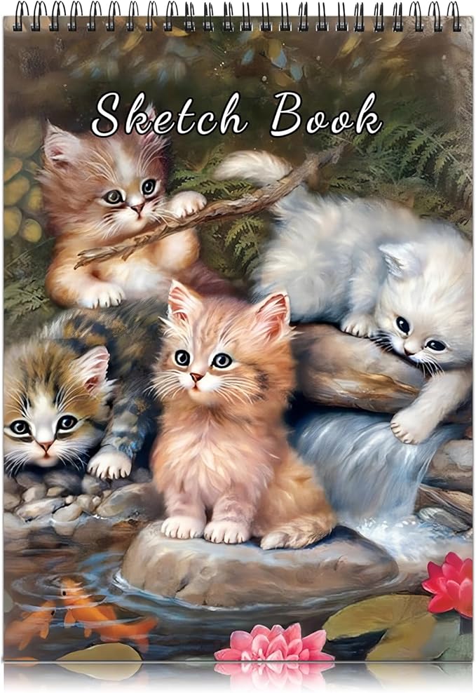 Cabreche Cute Sketchbook Top Spiral Bound Sketch Pad, 9 x 12 inch, 100GSM Thick by Cabreche