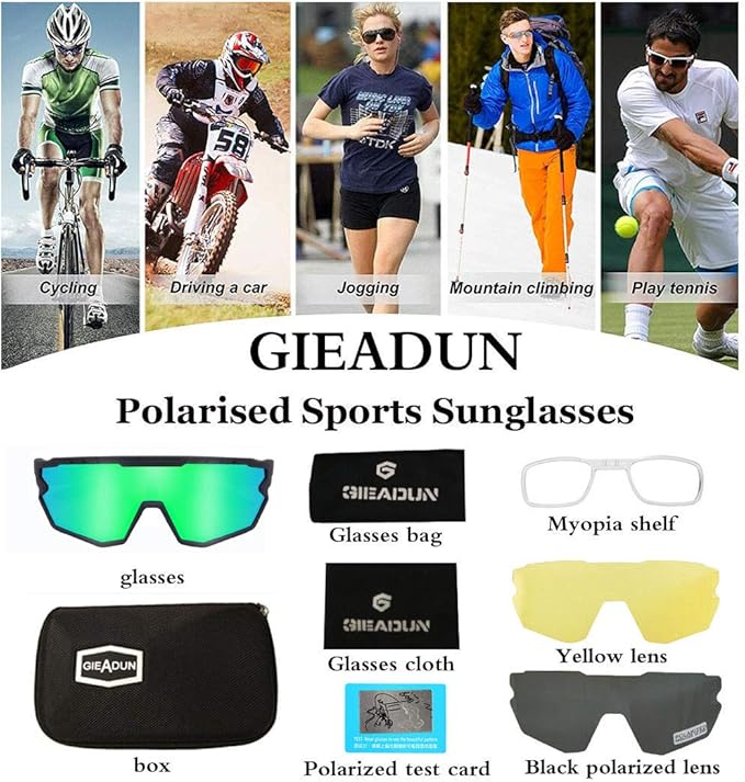 Sports Sunglasses Cycling Glasses Pink Polarized Glasses Baseball glasses with 3 lenses,Fishing,Ski Running Golf