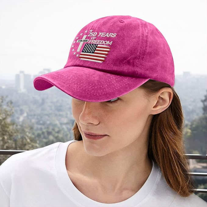 US 250th Anniversary Hat, Patriotic Embroidered Cap, 1776-2026 Freedom Celebration, 250 Years American History Gift Patriots