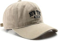 New York Hat Washed Baseball Cap Unisex Sun Hat Adjustable Trucker Cap