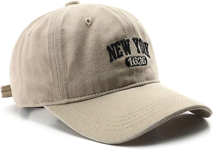 New York Hat Washed Baseball Cap Unisex Sun Hat Adjustable Trucker Cap