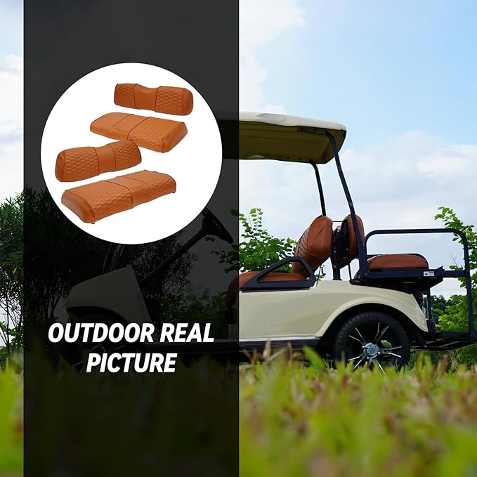 Golf Cart Seat Covers for EZGO TXT Club Car DS Gas or Electric OEM Regular Seat Cushion, No Staple, Golf Cart Vinyl Replacement Seat Cover