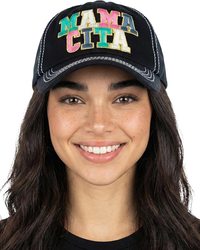 Funky Junque Distressed Vintage Baseball Cap - Embroidered Patch Women's Hat - Holiday, Lifestyle & Patriotic Designs