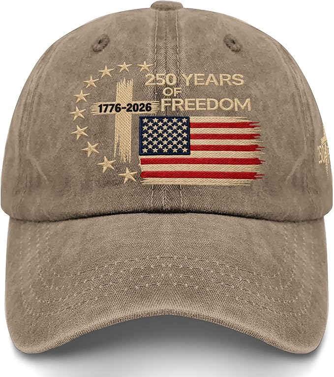 US 250 Years Freedoms 1776-2026 250th Birthday Embroidered Hats Garde Cap for Him
