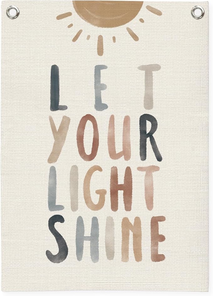 Inspirational Positive Affirmations Wall Decor, Let Your Light Shine by Unknown