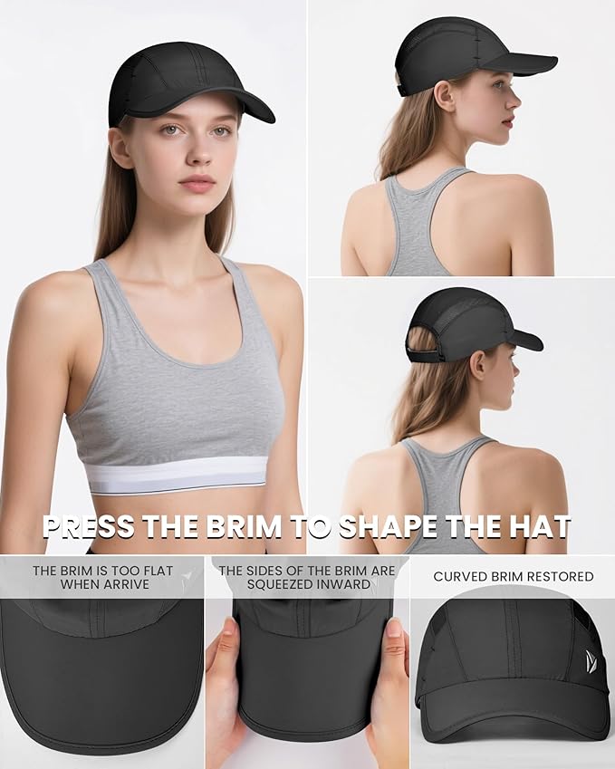 YANIKY Quick-Dry Running Hat for Men & Women Cooling Hat UPF 50+ Thin Baseball Cap Lightweight Breathable Mesh Sport Hats