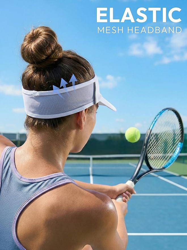 Sun Visor Hat for Women & Men UV Protection Lightweight Foldable Summer Sports for Running Tennis Golf Pickleball