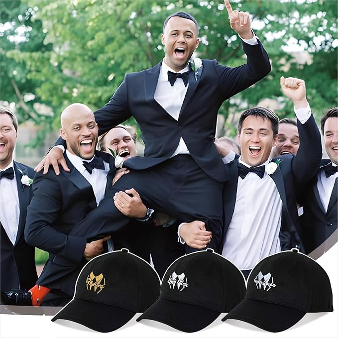 Party Gifts & Beyond Groomsman Baseball Hat 7 Packs Groomsmen Gifts Trucker Hats Team Groom Men's Hat for Bachelor Party