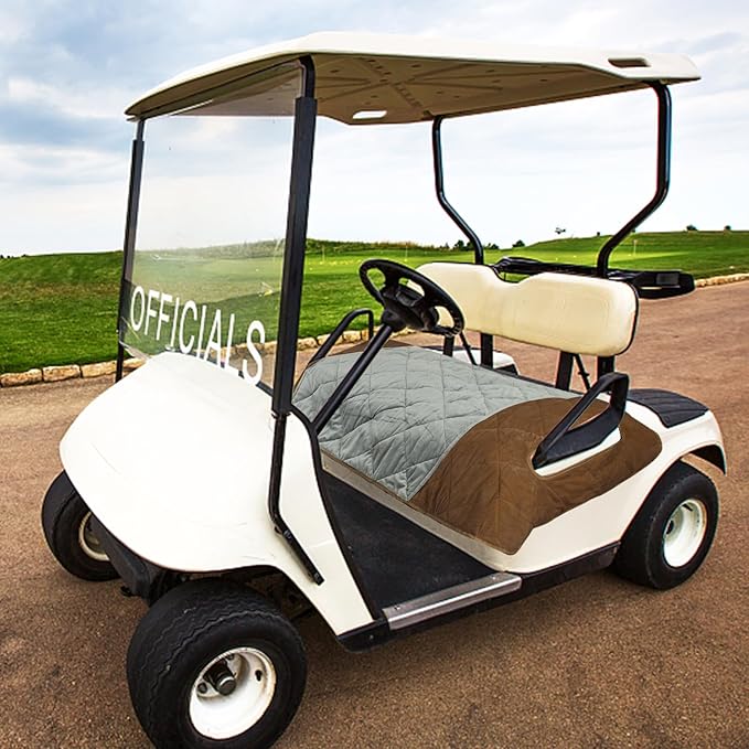 Golf Cart Seat Covers,EZGO Seat Cover,Heavy Duty Golf Cart Seat Blanket,Waterproof Travel Sports Cart Seat Cushion Covers for 2 Person Seats Club Car,Winter Golf Cart Accessories,Golf Cart Seat Cover