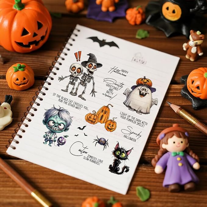 Halloween Clear Silicone stampReusable Stamp - Image 4