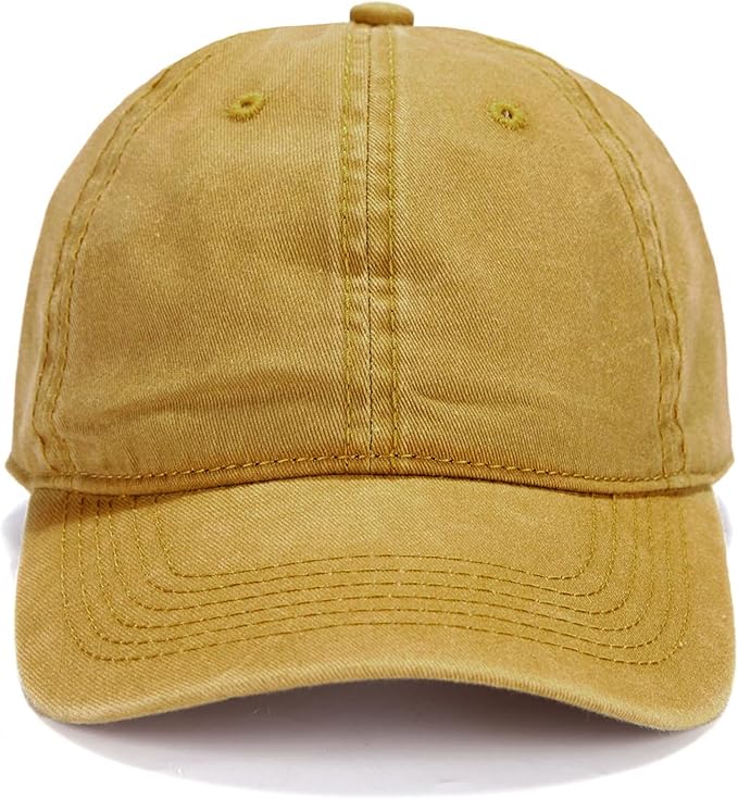 Edoneery Men Women Baseball Cap-Low Profile Adjustable Washed Cotton Golf Dad Hat