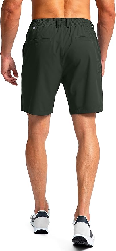 Pinkbomb Men's Golf Shorts with 6 Pockets Stretch Quick Dry Hiking Work Dress Shorts for Men
