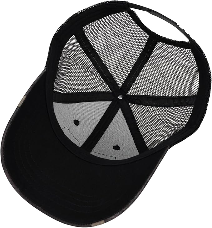 American Flag Trucker Hat - Snapback Hats for Men Women Baseball Cap - Breathable Mesh & Adjustable Fit for Casual Wear