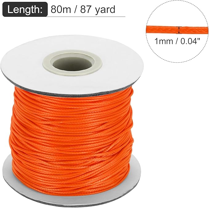 MECCANIXITY Waxed Cord 1mm Waxed Thread 87 Yard Wax String Leather Cord - Image 2
