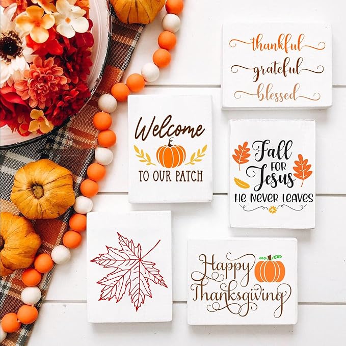 Fall Stencils for Painting 6” Pumpkin Stencils Autumn Leaf Stencil Happy - Image 2