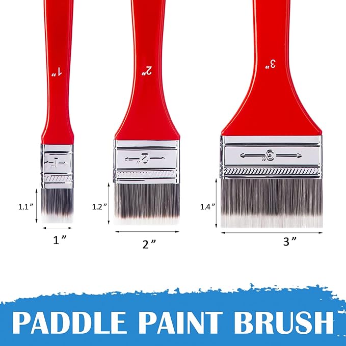 Falling in Art Flat Paddle Paint Brush Set - Image 2