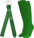 Dxhycc Youth Baseball Socks and Belt Combo Set Softball Baseball Socks and Elastic Waist Belt for Youth Boys Girls