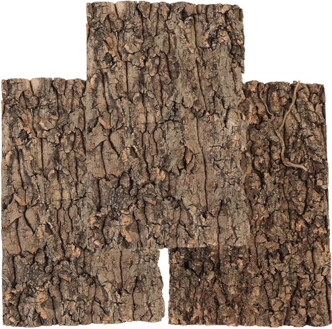 Totority Cork Bark 3Pcs Plants Decor Cork Terrarium Background, Cork Tile by Happyforkidstogrowup