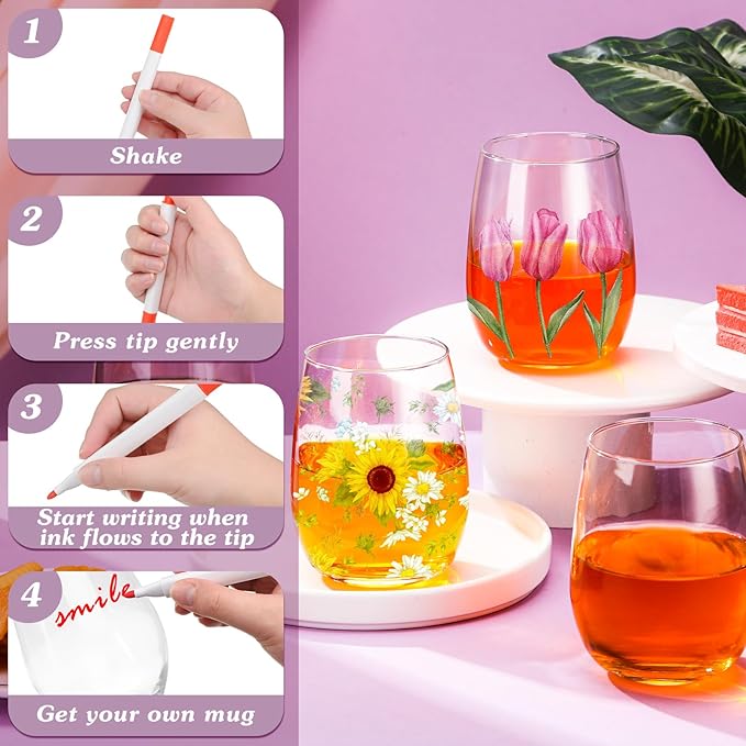 Pickmesh 4 Set Paint Your Own Glasses Kit - Image 3