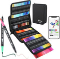 120 Colors Numbered Dual Tip Brush Pens by AEDAGA