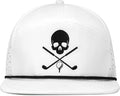 Bamveio Funny Golf Hats Flat Bill for Men Women,Golf Gifts Skull Baseball Cap for Adults Humor