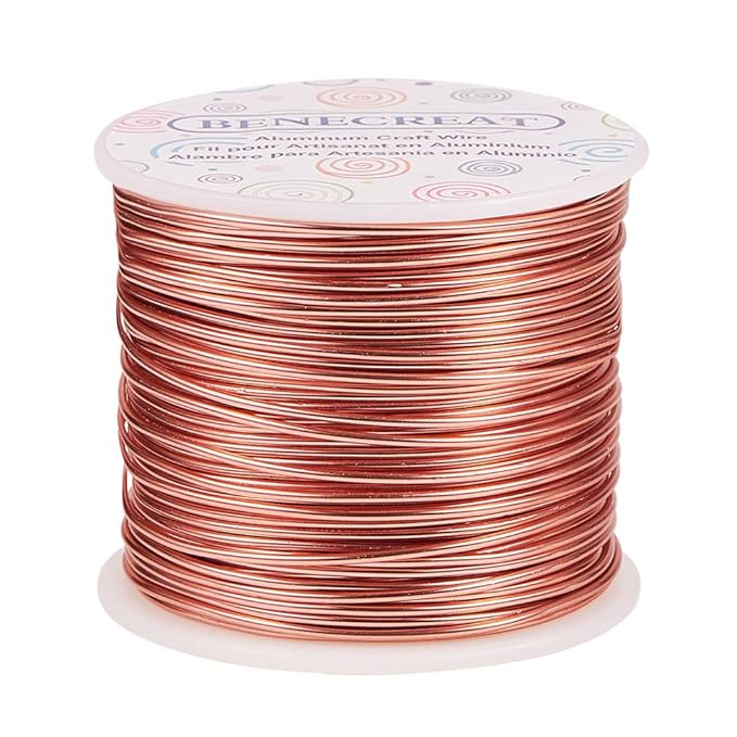 BENECREAT 15 Gauge 220FT Aluminum Jewelry Craft Wire by BENECREAT