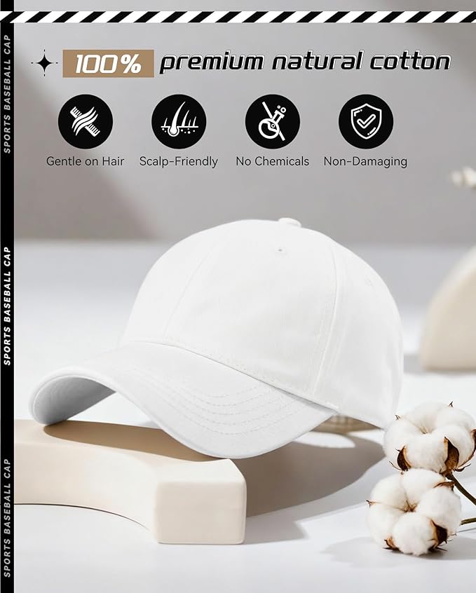 Zando Unisex Classic Baseball Caps Adjustable Sports Hats Outdoors Cotton Baseball Hat Cute Preppy Hat Golf Running Dad Hat