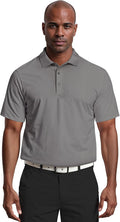 PGA TOUR Men's Airflux Solid Mesh Short Sleeve Golf Polo Shirt