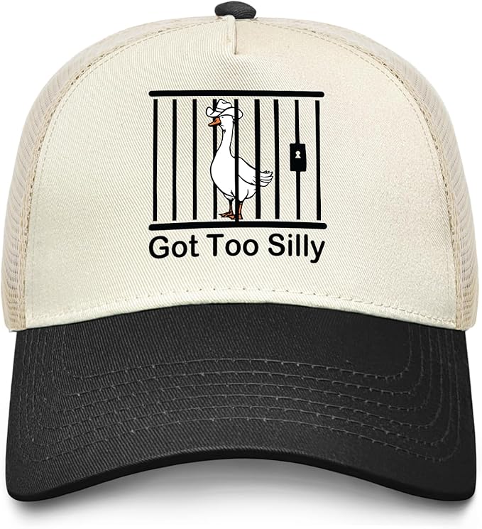 Funny Goose Hat Silly Goose On The Loose Hat Men Baseball Hats Funny Cap
