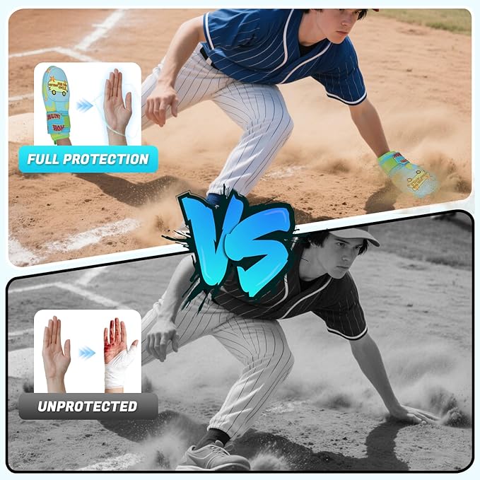Baseball Sliding Mitt - Sliding Mitt for Youth - Drippy Drip Accessory Gingerbread Man, Coco, Scary HaHa - Softball
