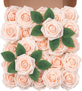 Artificial Flowers Foam Fake Roses 25pcs Champagne Roses by Unknown
