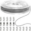 Jishi Steel Ball Chain Bead Dog Tag Chain Beaded Necklace Chains by Jishi