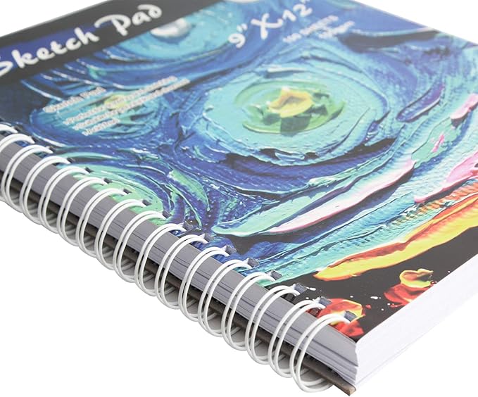 conda 9"x12" Sketch Book, 100 Sheets, Spiral Bound Artist Sketch Pad, Durable - Image 6