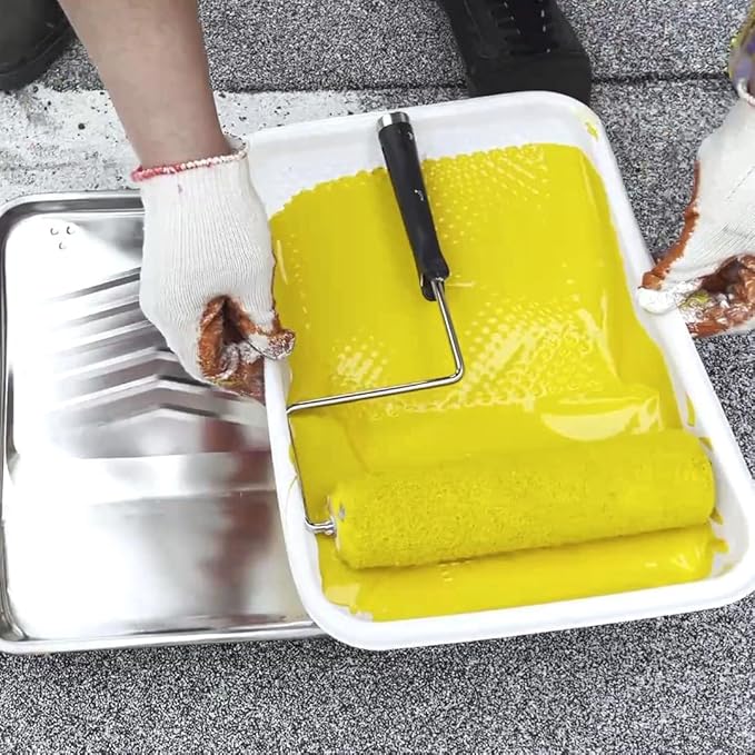 11-Pack 9 inch Disposable Plastic Paint Roller Tray -Come Up - Image 9