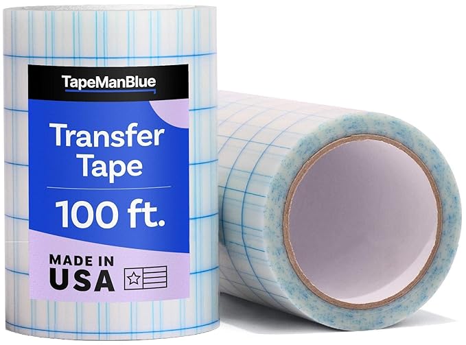 6" x 100' Roll of Clear Transfer Tape by TapeManBlue
