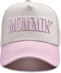 Women’s Mommin Trucker Hat – Vintage Two-Tone Ponytail Baseball Cap, Embroidered Adjustable Hat, Great Gift for Mom & Women