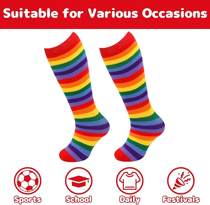 Olreco 1 Pack Toddler Kids Youth Soccer Socks Girls Boys Baseball Socks Youth Knee High Softball Football Accessories Cotton