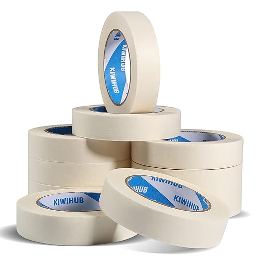 White Painters Tape, 1 inch x 60 Yards x 10 Rolls - Image 2